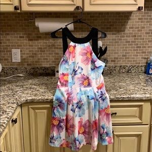 NLW floral dress with open back
